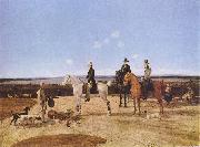 Jager zu Pferd in oberbayerischer Landschaft, Wilhelm von Kobell